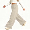 thumbnail image 4 of Lmnyox Kid's Sweatpants Wide Leg Baggy Solid Color High Waist Sports Pants Fleece Lined Joggers with Pockets, 4 of 9