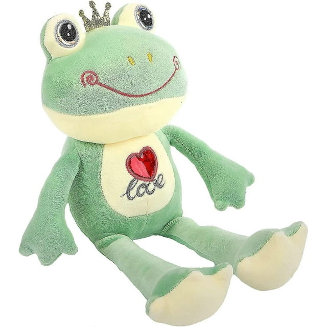 Soft Frog Plush Stuffed Animal, Long-Leg Plush Frog Doll, Cute Stuffed Frog Plushies Gift for Kids, Creative Plush Frog Decoration, 8.8" (Heart)