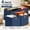 Army Blue, variant on Thicker Fabric Storage Cubes 13 Inch Collapsible Storage Bins for Closet Shelves, Cubby Organizer Boxes for Cabinet, Bookcase, 2 Pack, Silver Gray