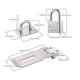 thumbnail image 2 of Staple Padlock Latch With Padlock And Screws, Stainless Steel Door Lock With Key, Heavy Duty Staples, 2 of 5