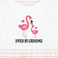 thumbnail image 4 of Inktastic Grandma Loves Me Flamingo Grandchild Girls Baby Dress, 4 of 5