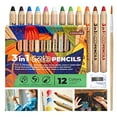 thumbnail image 2 of colozoo 3 In 1 Color Pencils | 12 Colors Set inc. Brush And Sharpener | Non-Toxic And Vegan Colors For Ages 3 And Up, 2 of 4