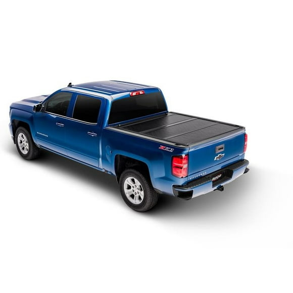 UnderCover Tonneau Cover FX11025 Flex; Tri-Fold; Non-Lockable; Black Semi-Gloss Textured; Black; Aluminum