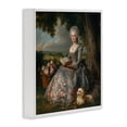 thumbnail image 2 of Stupell Industries Glam Reading Rococo Lady with Dog White Framed Giclee Art, 17 x 17, by The Wands Want, 2 of 8