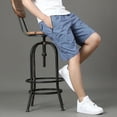 thumbnail image 4 of Pantalones cortos blancos para hombre, de verano, hasta la rodilla, informales, para uso diario, 4 of 5