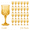 Gold, variant on 24 Pack 7oz Green Plastic Wine Glasses, Cocktail Cups for Wedding Party Banquet Holiday Events, Multicolor