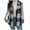Navy, variant on Gytharion Fall Vest for Women Plus Size Sleeveless Plaid Print Coat Button Down Lapel Vest Jacket Lightweight Casual Outerwear Loose Comfy Winter Waistcoat with Pockets