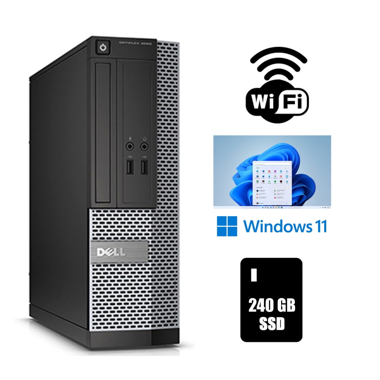 JUNK2 ★ DELL OPTIPLEX 3010 DT Core i5-3470-3.20GHz 4GB Dell Optiplex 3010 SFF Refurbished GRADE B Desktop CPU Tower ( Microsoft  Office and Accessories): Intel i5-2400|8GB Ram|256GB SSD| Call Center Work
