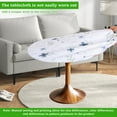 thumbnail image 3 of Tcwhniev Round Tablecloth for 40inch Diameter, Wipeable Polyester Table Cover, Elastic Edge, Decorative Table Cloths for Indoor or Outdoor, 3 of 7