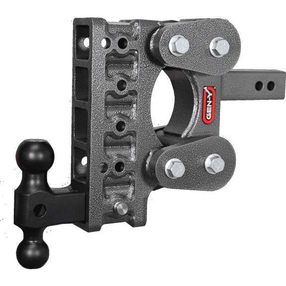GEN-Y GH-1015 The BOSS TORSION-FLEX Adjustable 7.5" Drop Hitch with GH-031 Dual-Ball for 2" Receiver - 10,000 LB Towing Capacity - 1,100 LB Tongue Weight
