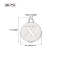 thumbnail image 2 of Uxcell 36pcs Pendants Letter Charm Initial Charm Alphabet X for DIY Necklace Bracelet Jewelry Making White & White, 2 of 6