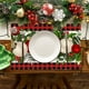 thumbnail image 5 of Conjunto de Mesa de Comedor para 4 a Conjunto de 4 Alfombras de Navidad con Aislamiento para la Cena Y Alfombras de Mesa Decorativas para las Vacaciones de Navidad Conjunto de 4 Alfombras, 5 of 6