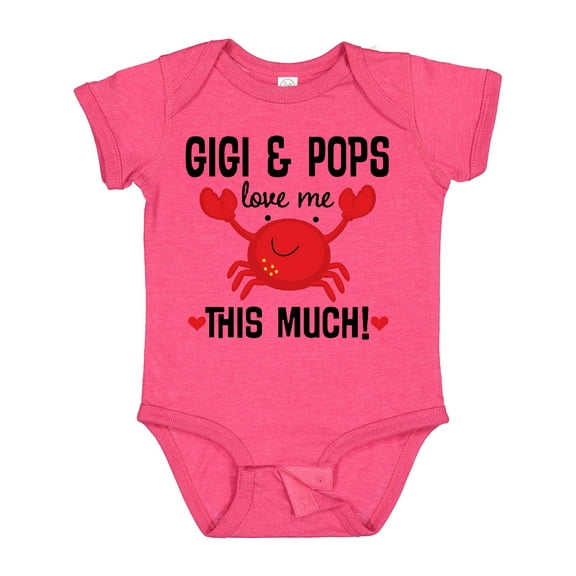 Inktastic Gigi and Pops Love Me Grandchild Boys or Girls Baby Bodysuit
