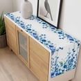 thumbnail image 4 of Spring Blue Floral Table Runner - 36 Inch Long, Kitchen Dining Table Runner Dresser Scarves, Farmhouse Weeping Floral Leaves Farmhouse Decor for Coffee Tables Wedding Party Banquet, 4 of 8