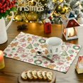 thumbnail image 3 of mubwai Snowman Gingerbread Trees Christmas Placemats Set of 4, 12x18 Inch Seasonal Winter Holiday Place Mats for Party Dining Table, 3 of 6