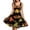 Music Fall Thanksgiving Maple Leaf, variant on FKELYI Rainbow Music Notes Sleeveless Dress Size M Polyester Ladies Sleeveless Dresses Comfortable A Line Swing Skater Twirl Dresses