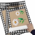 thumbnail image 6 of Farm Daisy Flower Leaves on Brown Placemats Set of 6,Wipeable Washable Table Mats for Dining Tables, Black White Buffalo Plaid Place Mats for Kitchen Event Party Tabletop Decor, 6 of 9