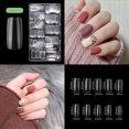 thumbnail image 2 of QualitChoice Fakes Nails Almond Shape-Soft And Thin Clear Nails Tips Easy To Apply 500 Per Box Quick-drying Elliptic nail, 2 of 6