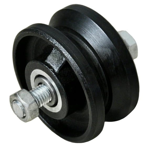3” Inch V-Groove Gate Wheel Cast Iron Black