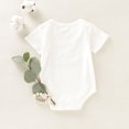 thumbnail image 4 of Newborn Baby Girls Romper 3 Months Baby Girls Jumpsuit Onesies Bodysuit 6 Months Baby Girls Short Sleeve Letter Print Romper,White, 4 of 7