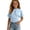 A-Light Blue14, variant on JAJAHO Kids Girls Clothes Short Sleeve T Shirts For Girl Crew Neck Stretchy Slim Fit Graphic Summer Fashion Clothing 3-14Y Stylish Tops