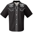 thumbnail image 1 of SHIXIAOO Chemise Western en Denim pour Homme à Col à Revers Imprimée 3D à Manches Courtes Chemise Décontractée à Motif Floral Chemise Ajustée à Manches Longues pour Homme T-Shirt de Compression, 1 of 4