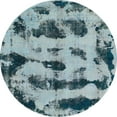 thumbnail image 1 of Ahgly Company Indoor Round Abstract Greenish Blue Green Abstract Area Rugs, 8' Round, 1 of 6