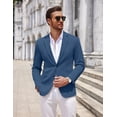 thumbnail image 2 of COOFANDY Men's Lightweight Two Button Knit Blazer - Casual Sport Coats Suit Jacket, 2 of 6