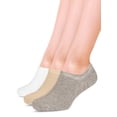 thumbnail image 3 of HUGH UGOLI Women Bamboo No Show Socks | Non Slip Invisible Liner Socks | Soft, Thin & Seamless Low Cut Socks | White / Light Gray / Beige | Shoe Size 6-9 | 12 Pairs, 3 of 7