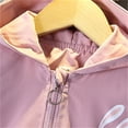 thumbnail image 4 of Boys & Girls Cartoon Rabbit Cute Jackets Spring Zip Hooded Windbreaker Cute Easter Outfits Color Pink Size 12-18 Months, 4 of 9