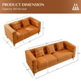 thumbnail image 4 of Ouyessir Living Room Sofa and Loveseat Set,Classic Teddy 3-Seater Sofa and 2-Seater Sofa, Oversized Chesterfield Furniture Sets for Living Room Bedroom, 4 of 6
