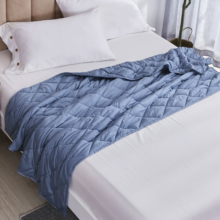 Sutton Home Rejuve Blue 15 lbs Tencel Weighted Blanket 48 x72 Walmart