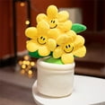 thumbnail image 2 of 11.8 Succulent Plant Plush,Sun Flower Pot Stuffed Plushie,Cute Smiling Face Flower Stuffed Plants Plush Toy for Room Decoration/Birthday Gifts (Yellow), 2 of 6