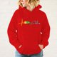 thumbnail image 1 of Sudadera con capucha con estampado de latidos del corazón de conejillo de indias para mujer, sudaderas deportivas casuales de moda, jerséis para mujer, 1 of 4