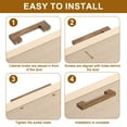 thumbnail image 5 of Uxcell 2 Pack Wood Drawer Pulls, 8 Inch Hole Center Square Wooden Drawer Pulls Cabinet Handles with Screws for Kitchen Dresser Wardrobes Door Cupboard, Ash Wood, 5 of 7