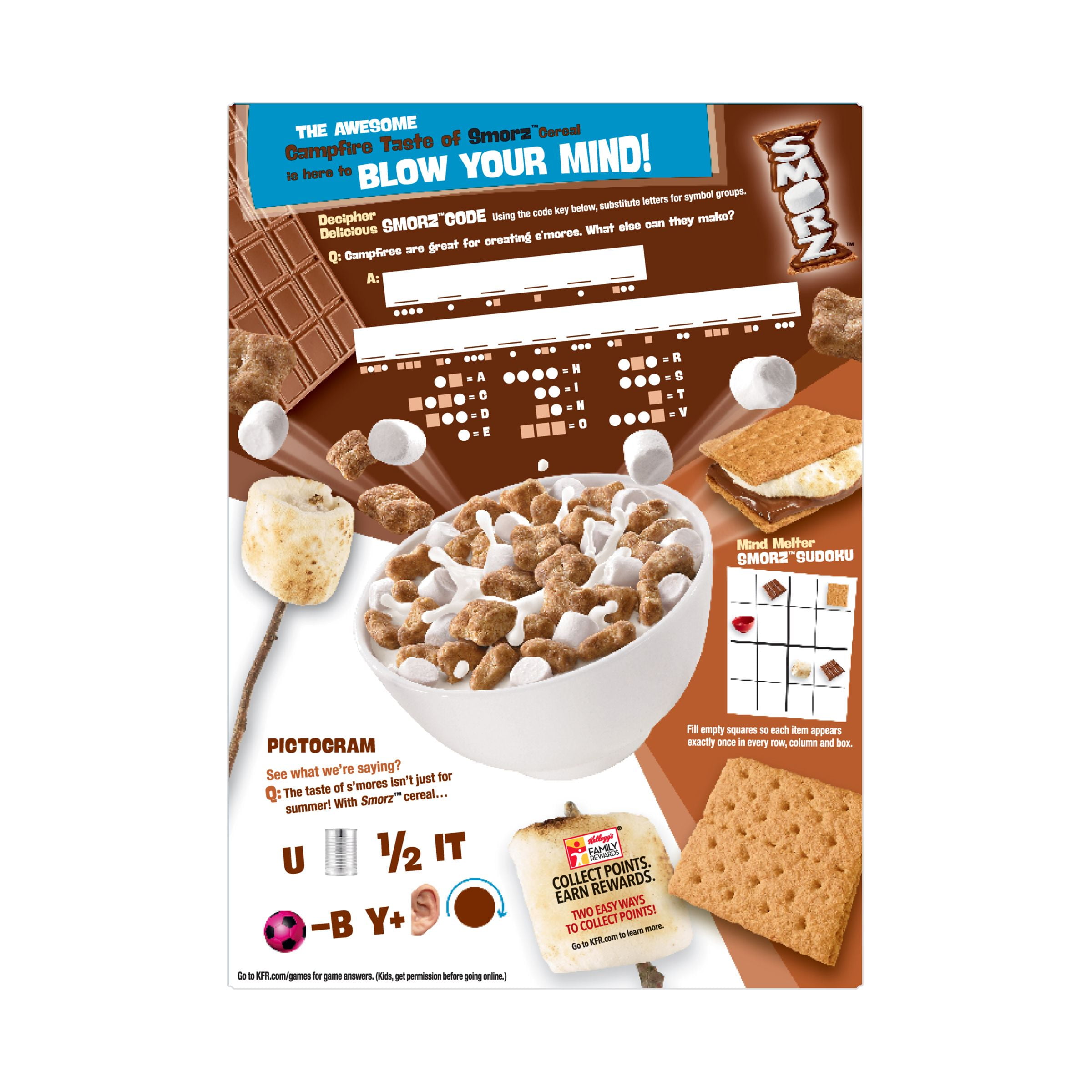 Kellogg's Smorz Breakfast Cereal, Graham Cracker S'Mores, Oz