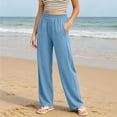 thumbnail image 5 of SOOMLON Scrub Pants for Women Plus Size Straight Leg Long Pants Elastic Waist Trousers with Pockets Soft Work Clothes, 5 of 9