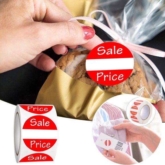 Tape for Grocery Food Packaging 500 Labels per Roll Ideal for Supermarkets and Retail Stores