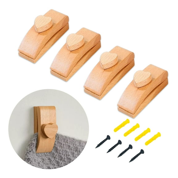 Quilt Wall Hangers, 4 Pcs Tapestry Hanger W/ Screw ,Versatile Wall Hangers for Quilts, Rugs, and Art（Wooden Hangers）