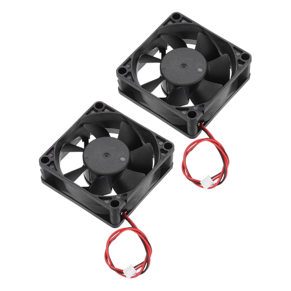 2 Pcs DC12V Brushless Cooling Fan DC12V 0.45A 70x70x25mm 2Pin 2Wire High Speed Quiet for 3D Printer Computer Case Video Equipment DIY Ventilation Project