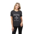 thumbnail image 2 of Mama Off Duty Women's Fashion Relaxed T-Shirt Tee Charcoal Grey Medium, 2 of 3