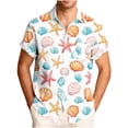 thumbnail image 3 of Xcmzpl Men's Casual Button Down Shirts Rolled up Short Sleeve Camp Collar Shirt Hawaiian Graphic Tees Loose Summer Beach Top Khaki M, 3 of 7