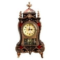 thumbnail image 2 of Antique Clock Vintage European-style Table Desk Clock Wall Clock With Pendulum And Chimes for Home Decoration Red, 2 of 7