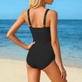 thumbnail image 5 of Miaoju Girls Swimsuit Ruffle Adjustable Straps One Piece Bathing Suit Solid Color Ruched Girls' Swimwear 9-16Y, 5 of 6
