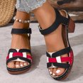 thumbnail image 1 of MKLEKYY Sandalias de Plataforma para Mujer, Zapatos de Verano Con Velcro, Informales, Con Punta Abierta y Tacones Cuadrados, Cómodas Sandalias de Playa, 1 of 5