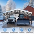 thumbnail image 6 of NETAJE 20'x30' Outdoor Heavy-Duty Metal Carport with Enhanced Base & Galvanized Steel Roof for Car, Boats and Truck, 6 of 8