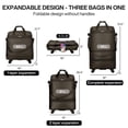 thumbnail image 2 of Bolsa de equipaje plegable y expandible Suitcase Hanke, color café, 98 L, 2 of 6