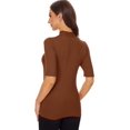 thumbnail image 4 of ORUYROP Chandail à Manches Courtes pour Femmes, Pull Ajusté en Jersey, 4 of 6