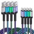 thumbnail image 1 of 4Pack/6FT Phone Charger Type C Android Fast Charging Cord for Samsung Galaxy Note 20/21 Ultra 10, S21 S20 Plus S21 Ultra 5G,A01 A11 A21 A51 A71 A10E S10 S9 S8 LG K92 K51 for Google Pixel 5 4A 3A 4XL, 1 of 1
