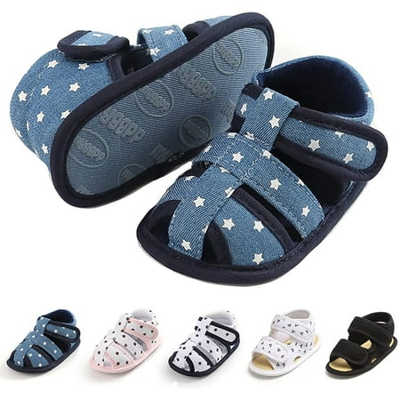 

Baby Boys Girls Sandals Soft Sole Summer Shoes Baby Flat Shoes Beach Shoes First Walkers